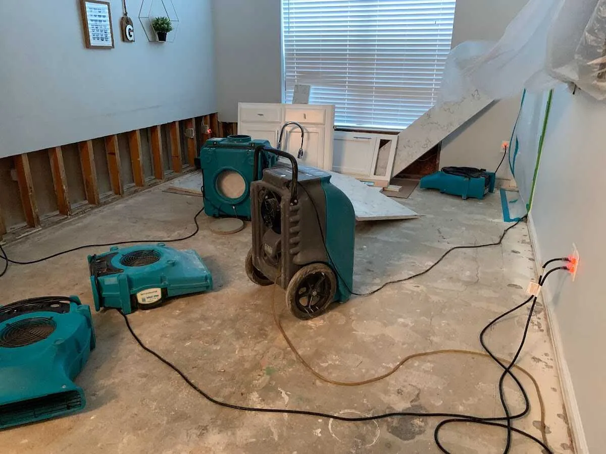 Dehumidifier in flood-cut room for Water Extraction & Removal in Montpelier